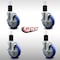 Service Caster 5'' SS Blue Poly Swivel 1-3/4'' Expanding Stem Caster Set with Brake, 4PK SCC-SSEX20S514-PPUB-BLUE-TLB-134-4 - alternate 2
